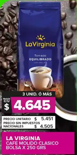 Carrefour Maxi La virginia cafe molido clasico bolsa oferta