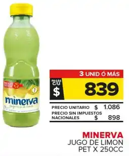 Carrefour Maxi Minerva jugo de limon pet oferta