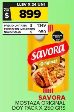 Carrefour Maxi Savora mostaza original doy pack oferta