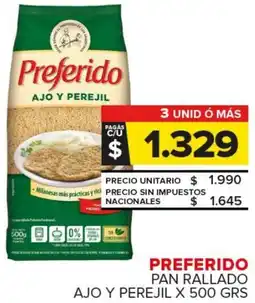 Carrefour Maxi Preferido pan rallado ajo y perejil oferta