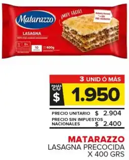 Carrefour Maxi Matarazzo lasagna precocida oferta