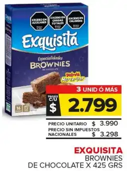 Carrefour Maxi Exquisita brownies de chocolate oferta