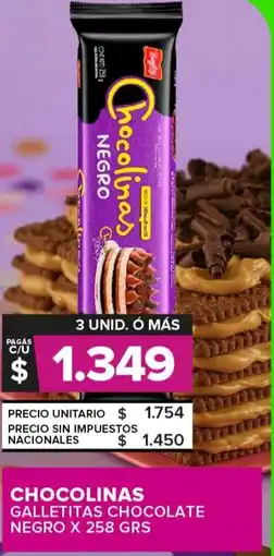 Carrefour Maxi Chocolinas galletitas chocolate negro oferta