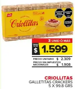 Carrefour Maxi Criollitas galletitas crackers oferta