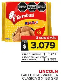 Carrefour Maxi Lincoln galletitas vainilla clasica oferta