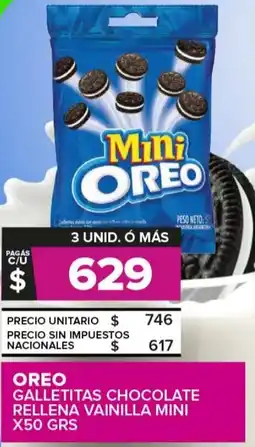 Carrefour Maxi Oreo galletitas chocolate rellena vainilla mini oferta