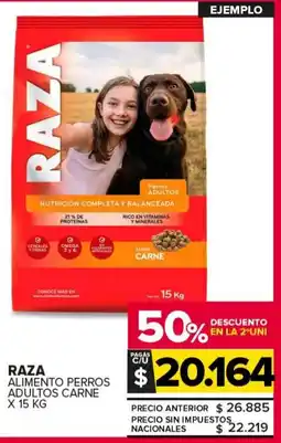 Carrefour Maxi Raza alimento perros adultos carne oferta
