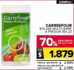 Carrefour Maxi Carreefour bolsas multicierre a presion oferta