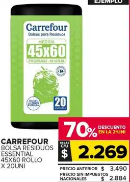 Carrefour Maxi Carrefour bolsa residuos essential oferta