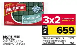 Carrefour Maxi Mortimer esponja cuadriculada antibact oferta