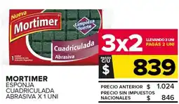 Carrefour Maxi Mortimer esponja cuadriculada abrasiva oferta
