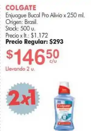 Simplicity Colgate Enjuague Bucal Pro Alivio 250ml oferta