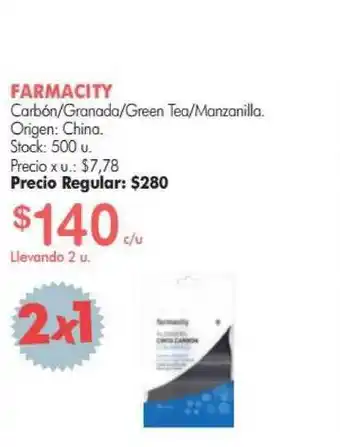 Simplicity Farmacity Carbón Granada Green Tea Manzanilla oferta