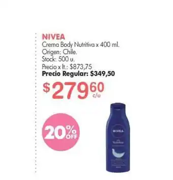 Simplicity Niveza Crema Body Nutritiva x 400ml oferta