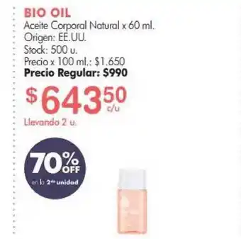 Simplicity Bio Oli Aceite Corporal Natural x 60ml oferta