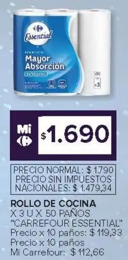 Carrefour Carrefour essential rollo de cocina oferta