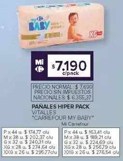 Carrefour Carrefour my baby pañales hiper pack vitalle oferta
