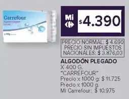 Carrefour Carrefour algodón plegado oferta