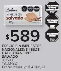 Carrefour Bulnez galletitas tipo salvado oferta