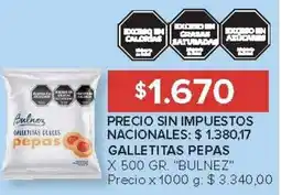 Carrefour Bulnez galletitas pepas oferta