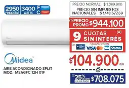 Carrefour Midea aire acondicinado split oferta