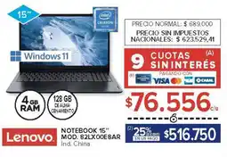 Carrefour Lenovo notebook 15" oferta