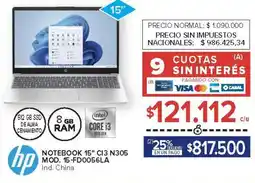 Carrefour Hp notebook 15" oferta