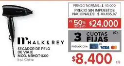 Carrefour Nalk & rey secador de pelo de viaje oferta