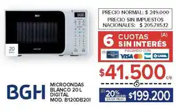 Carrefour Bgh microondas blanco digital oferta
