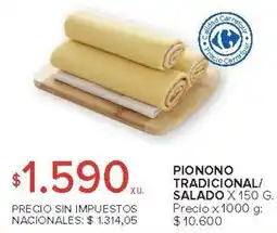 Carrefour Pionono tradicional/ salado oferta