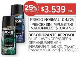 Carrefour Axe desodorante aerosol blue lavender/green geranium/peach infusion oferta
