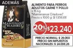 Carrefour Maintenance criadores alimento para perros adultos carne y pollo oferta