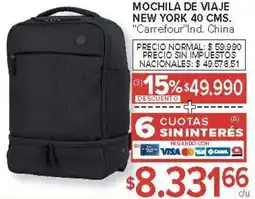 Carrefour Carrefour mochila de viaje new york oferta