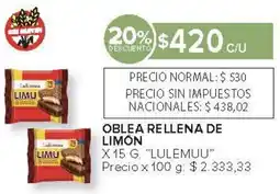 Carrefour Lulemuu oblea rellena de limón oferta