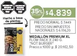 Carrefour Not burger medallón premium xl flow pack oferta