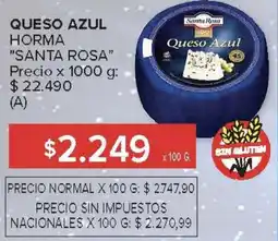 Carrefour Santa rosa queso azul horma oferta