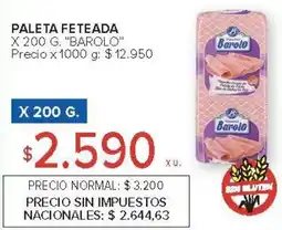 Carrefour Barolo paleta fe teada oferta