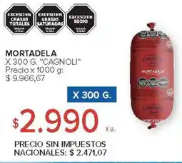 Carrefour Cagnoli mortadela oferta