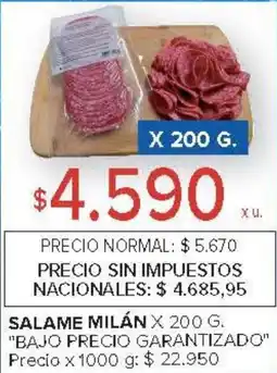 Carrefour Bajo precio garantizado salame milán oferta