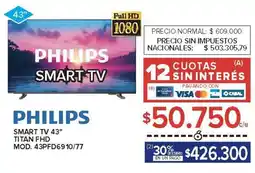 Carrefour Philips smart tv 43" oferta