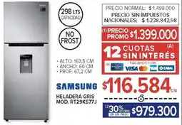 Carrefour Samsung heladera gris oferta