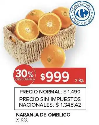 Carrefour Naranja de ombligo oferta
