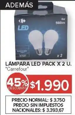 Carrefour Carrefour lámpara led pack oferta