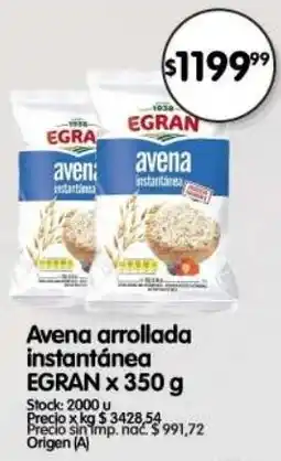 Supermercados Buenos Días Egran avena arrollada instantánea oferta