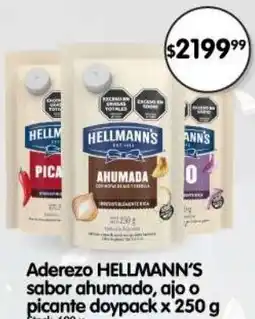Supermercados Buenos Días hellmann's aderezo sabor ahumado, ajo o picante doypack oferta