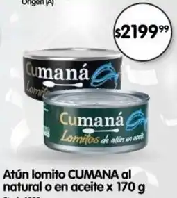 Supermercados Buenos Días Cumana atún lomito al natural o en aceite oferta