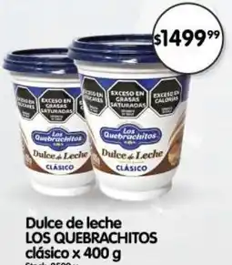 Supermercados Buenos Días Los quebrachitos dulce de leche clásico oferta
