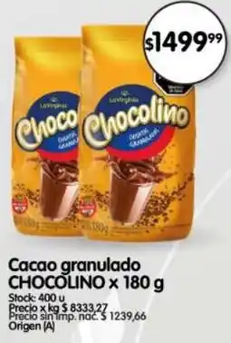 Supermercados Buenos Días Chocolino cacao granulado oferta