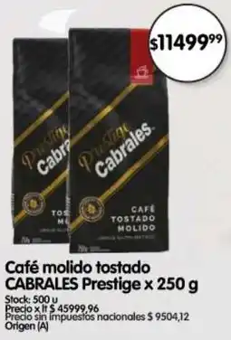 Supermercados Buenos Días Cabrales café molido tostado prestige oferta