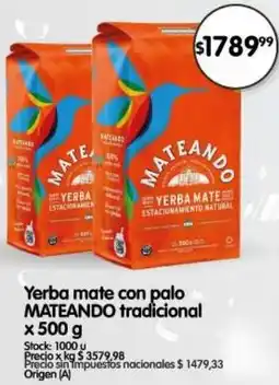 Supermercados Buenos Días Mateando yerba mate con palo tradicional oferta